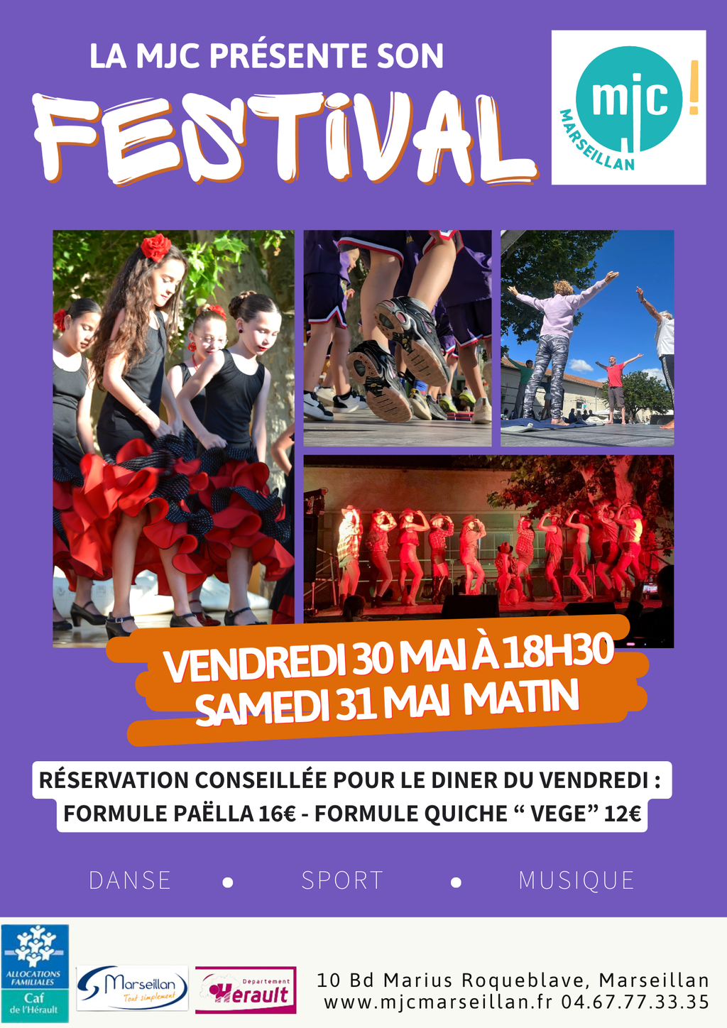 La MJC de Marseillan fait son festival les 30 et 31 mai !