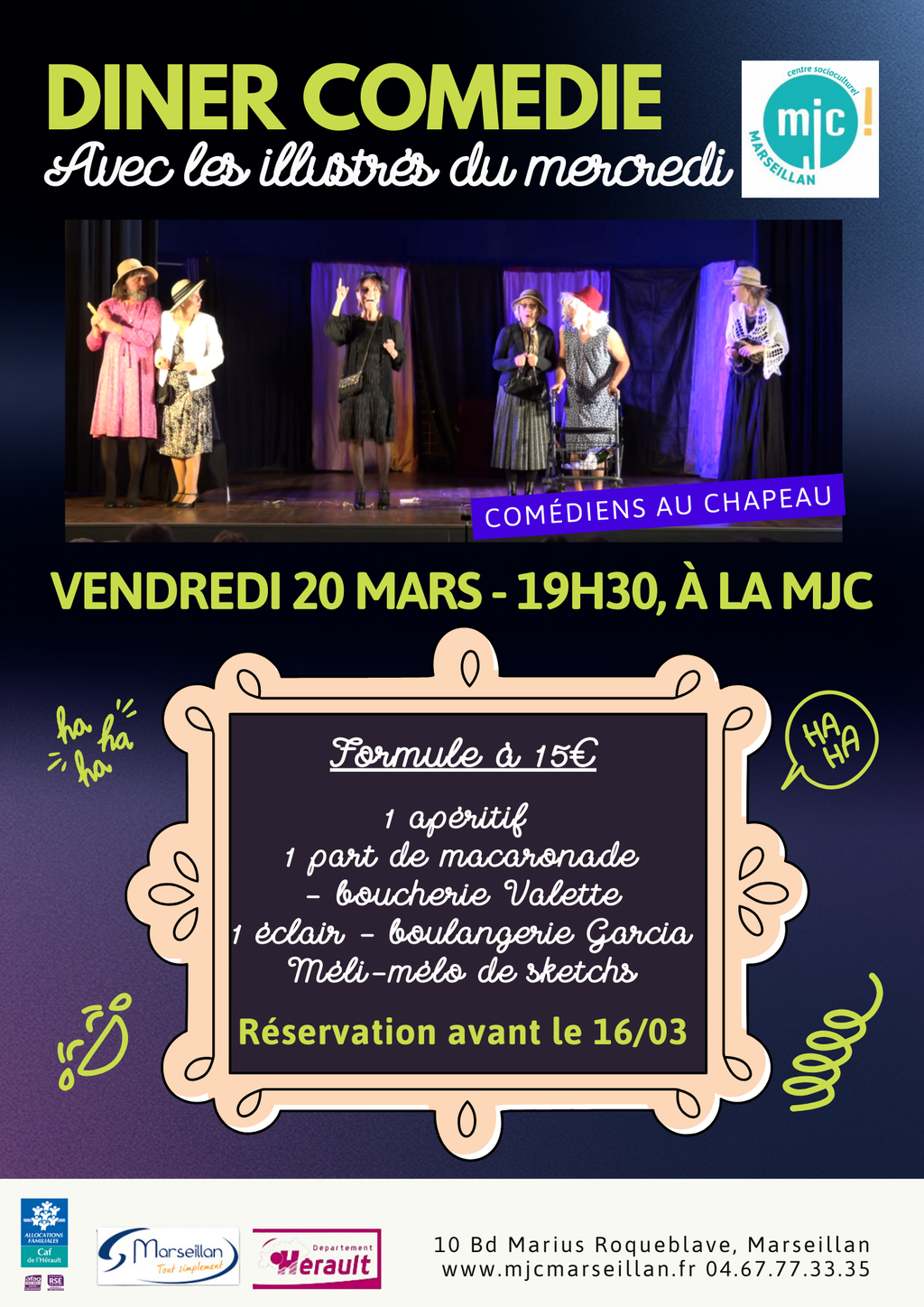 Un méli-mélo de sketchs et de mets à la MJC vendredi 20 mars 