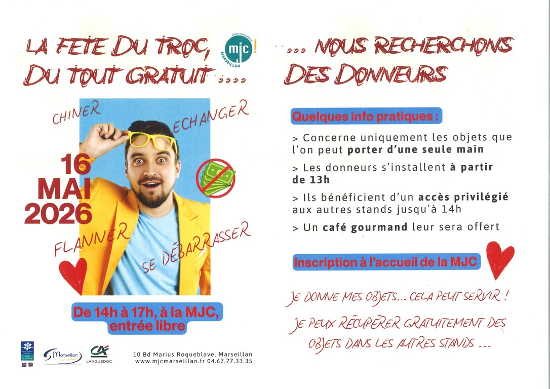 La Fête du Troc arrive à la MJC ! 🎉