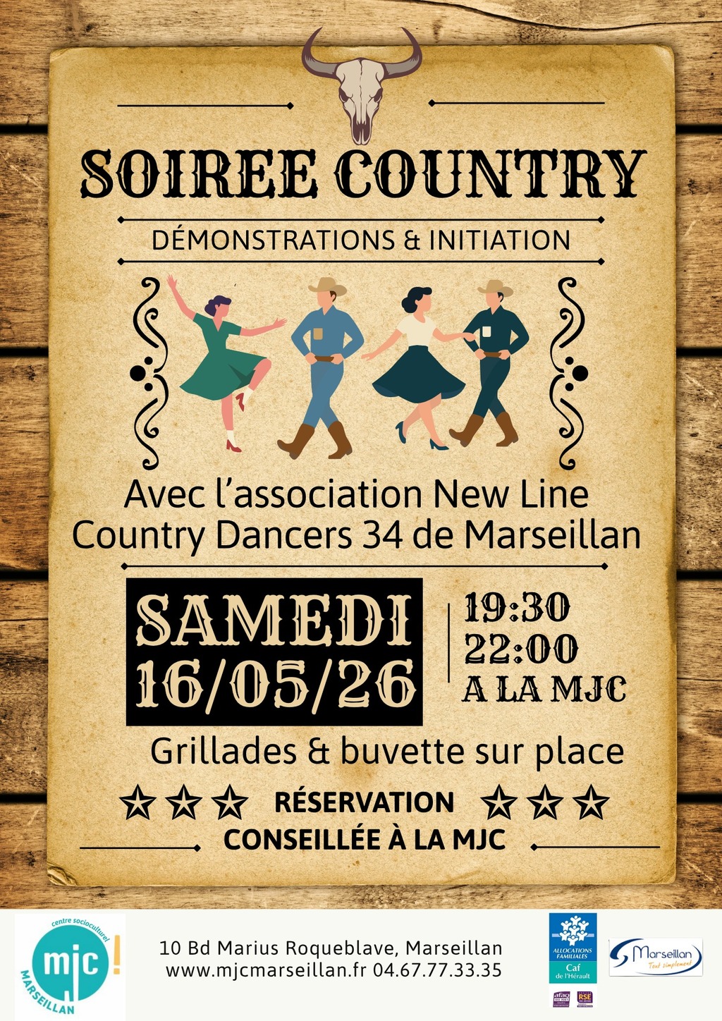 ✨ Soirée Country à la MJC de Marseillan ! ✨