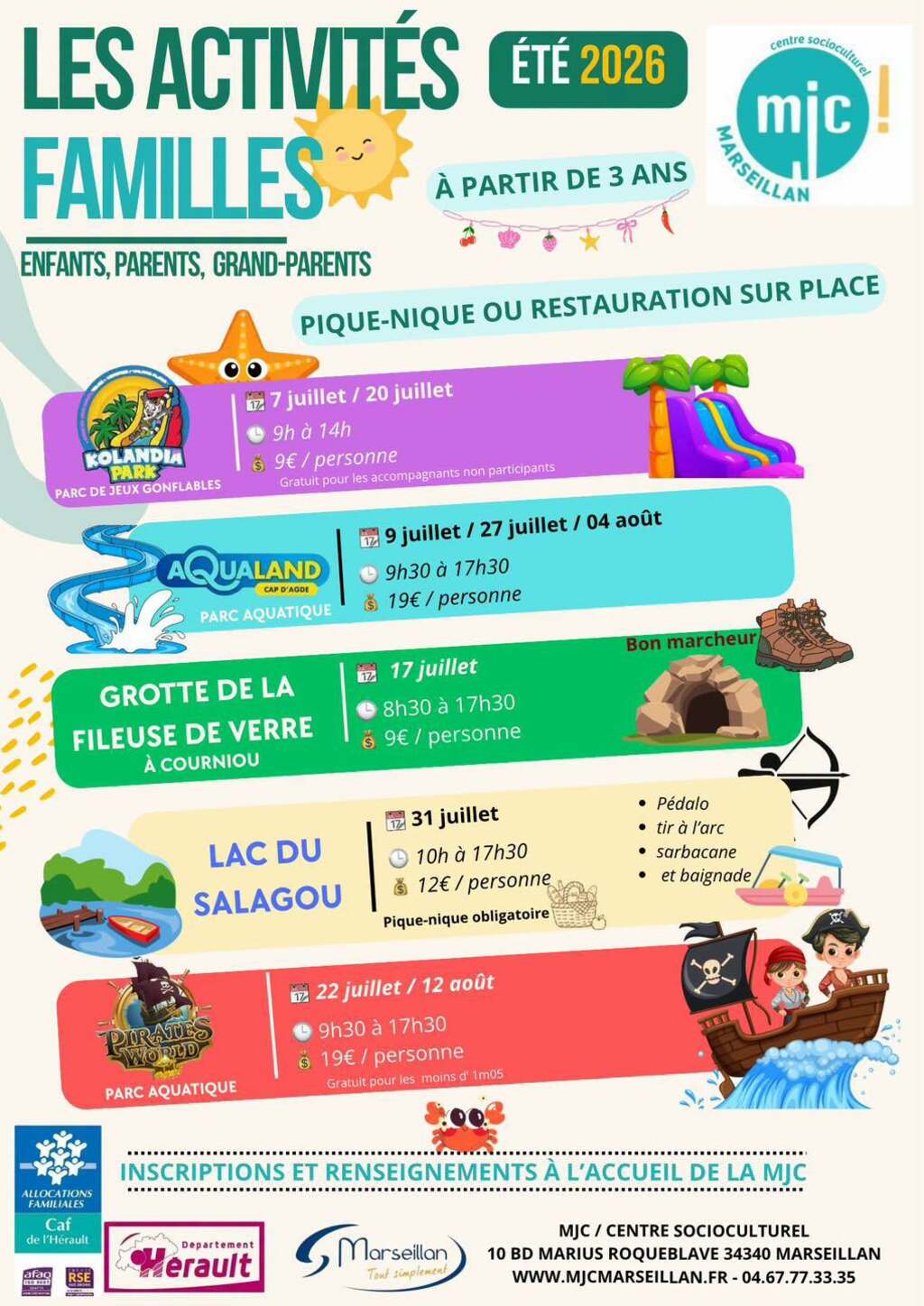 Sorties familles - été 26