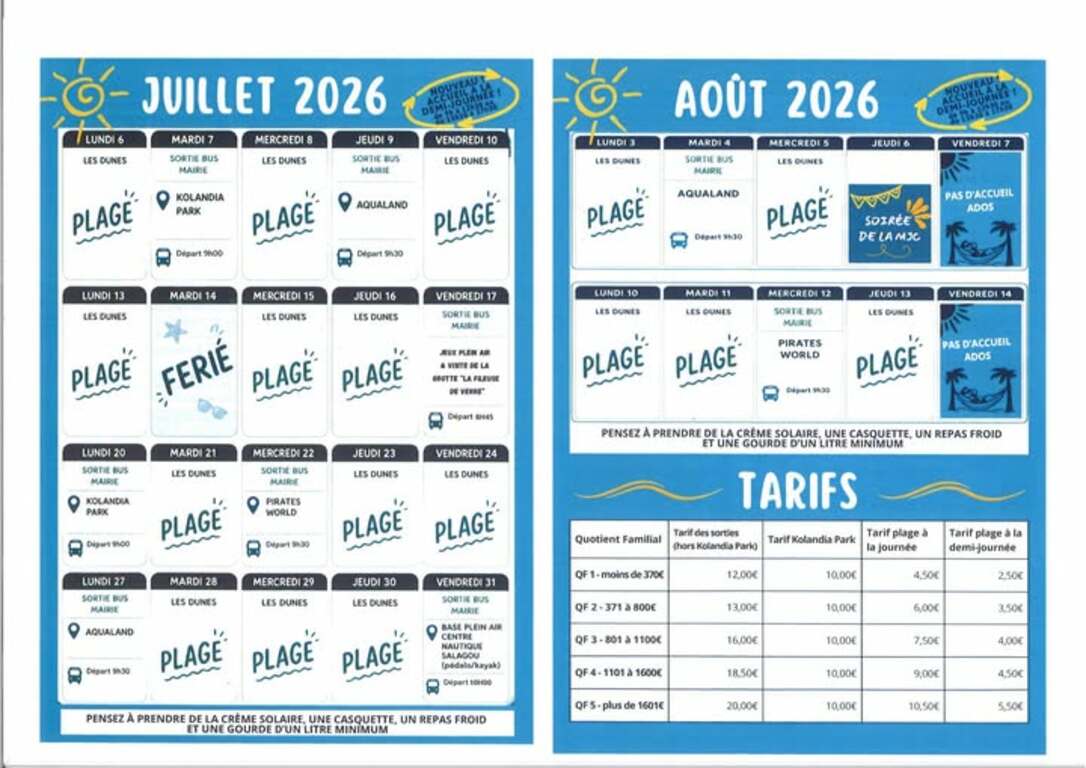Programme été 26