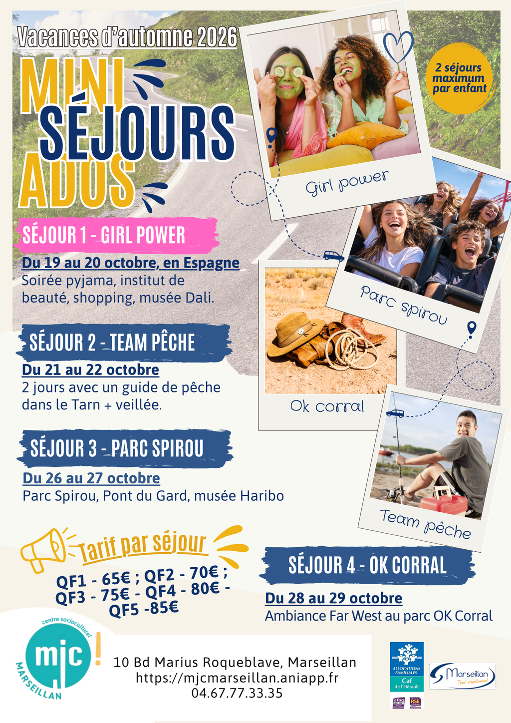 Des mini-séjours pour les ados à la MJC ! 😎